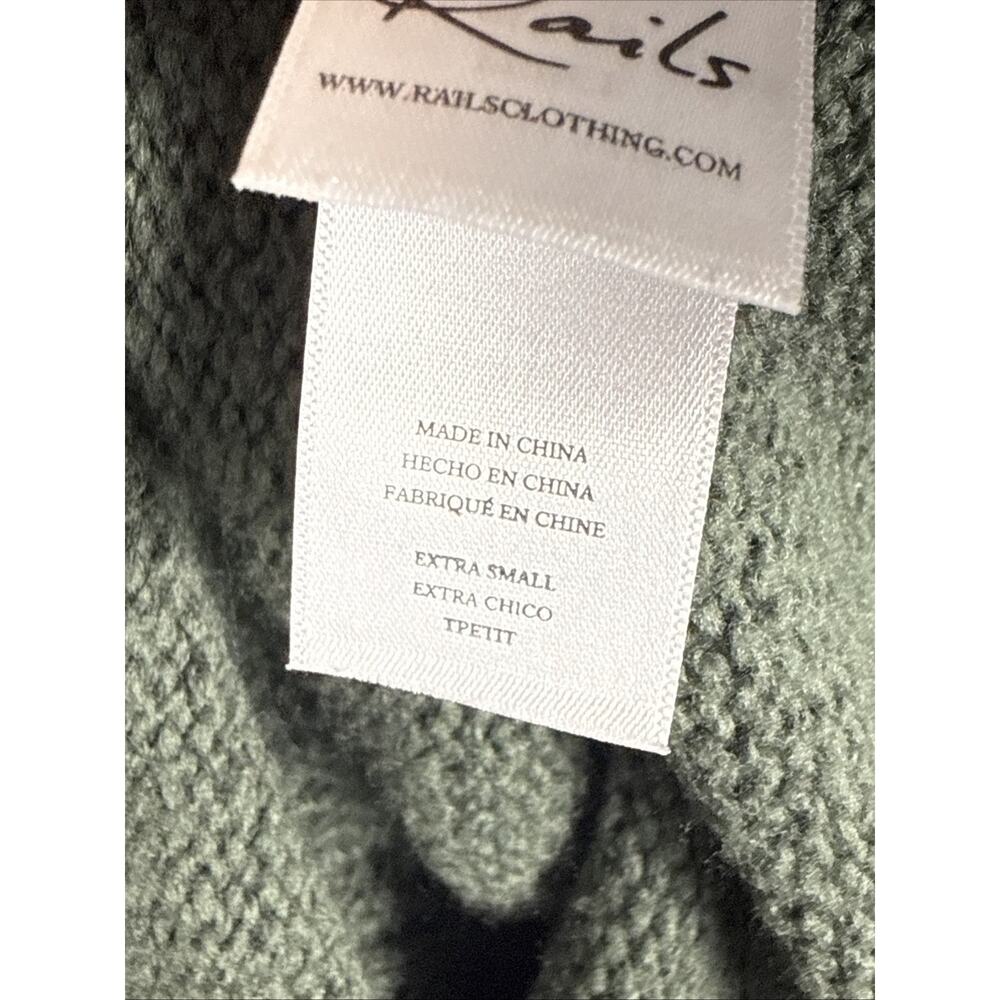 Rails‎ Perci Olive Green Black Stars Merino Wool Knit Sweater XS Extra Small - Picture 6 of 7